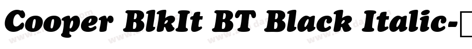 Cooper BlkIt BT Black Italic字体转换